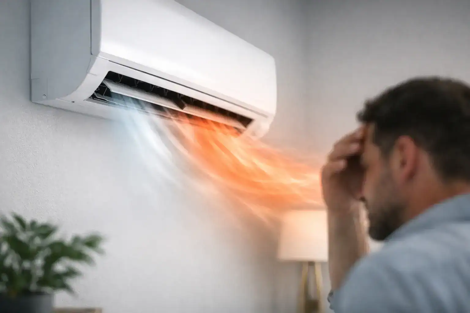 لماذا المكيف ينفخ هواء حار؟ الأسباب والحل